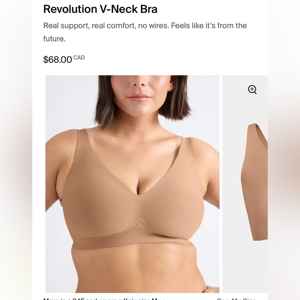 Revolution V-Neck Bra
Knix L++ (
Fits 36F, 36G)